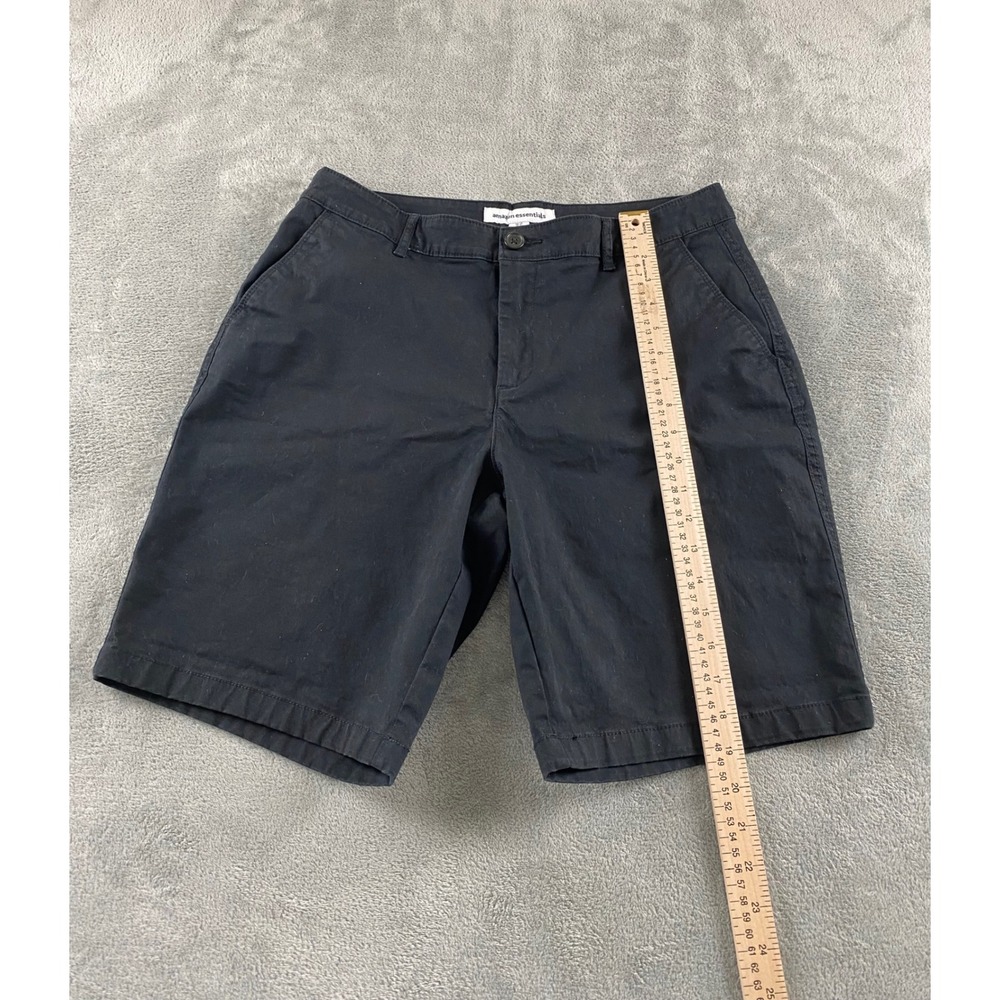 Amazon Essentials Mens Chino Shorts Black Size 14 Cotton Blend Casual Summer - Picture 5 of 10